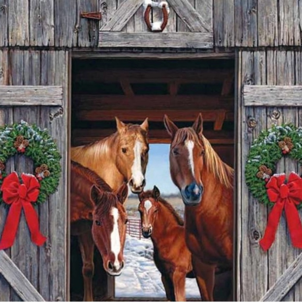 Bits And Pieces 500 Piece Puzzle Horses Festive
